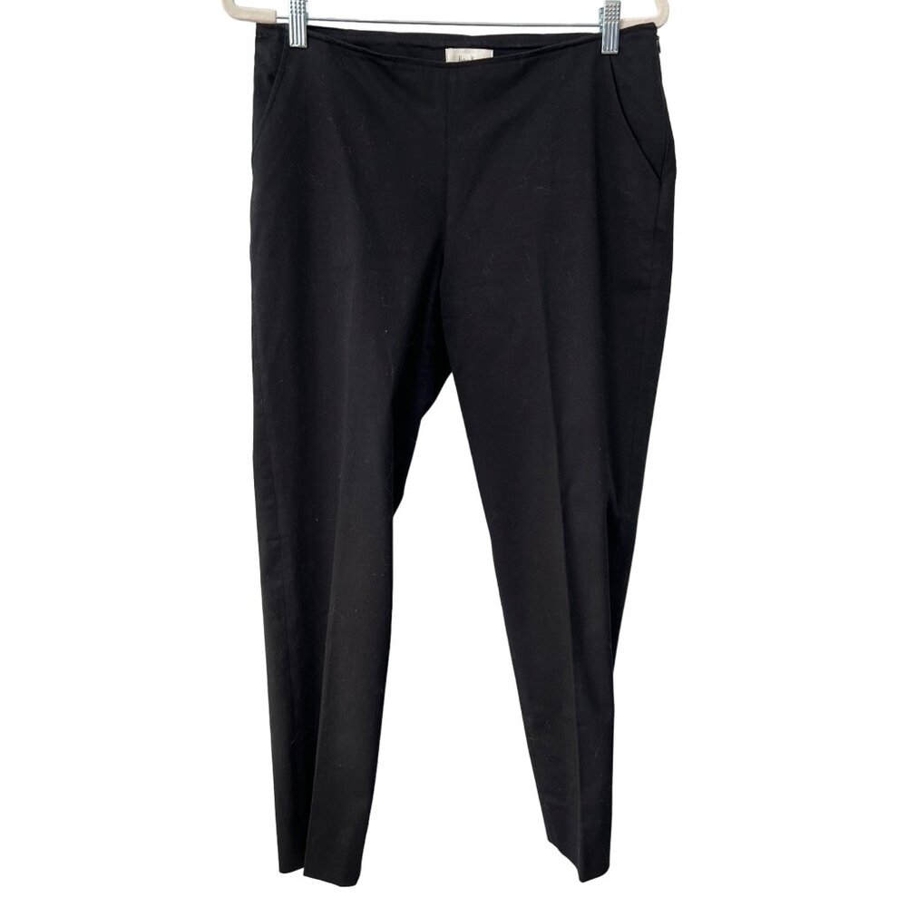 Neiman Marcus Flat Front Ankle Dress Pants Women 6 Black Lined Career Academia